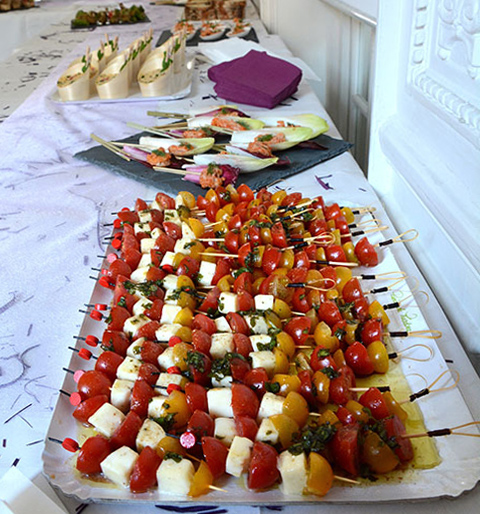 Buffet Traiteur Brochettes tomate-mozzarella