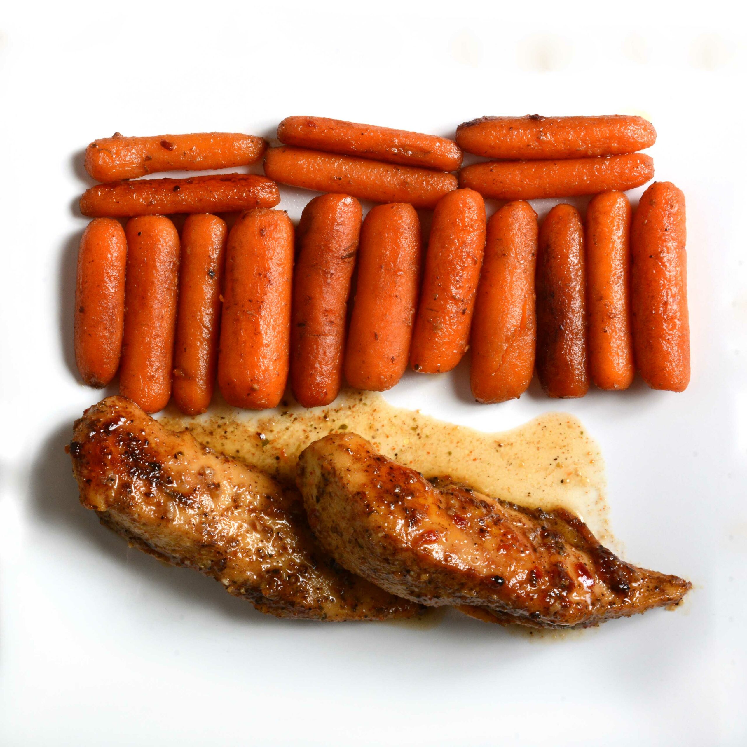 Menu bio-Poulet au miel et carottes
