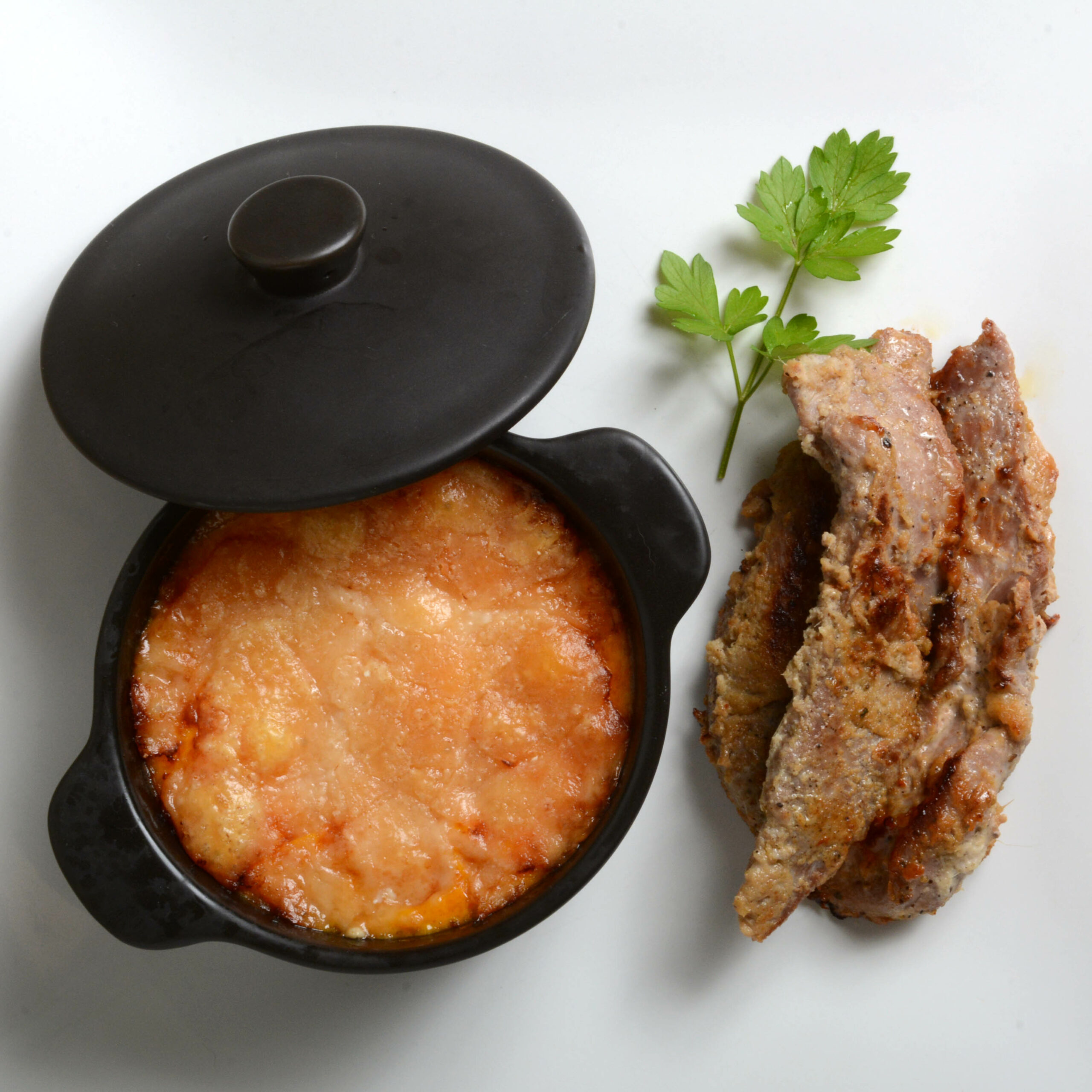 Menu bio-gratin de potimarron et canard